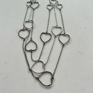 Guess 3-chain necklace with hearts